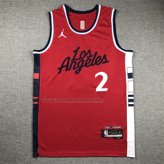 Camiseta Kawhi Leonard NO 2 Los Angeles Clippers Statement 2024-25 Rojo